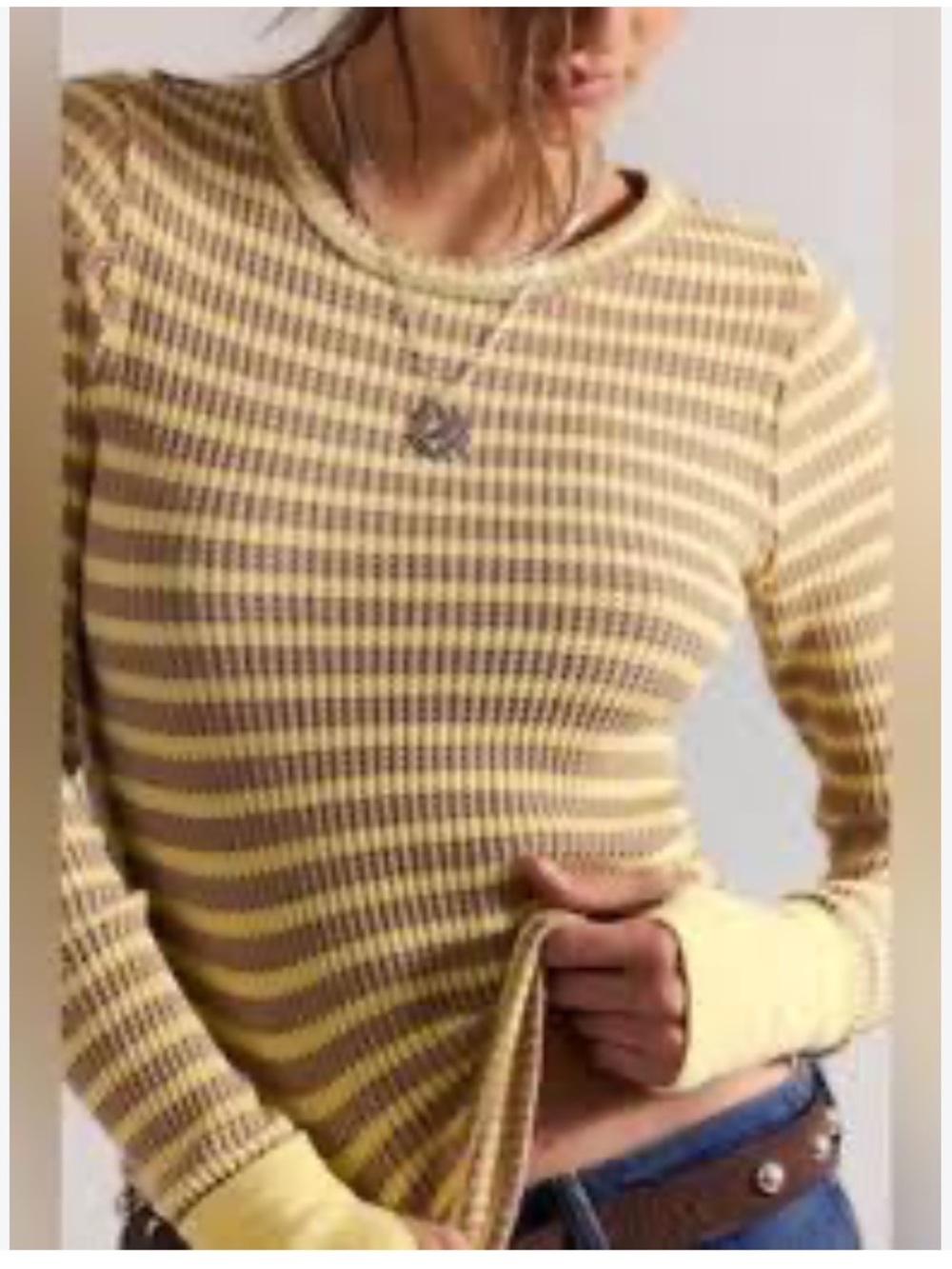 Free People We The Free Pretty Little Thermal top NWT